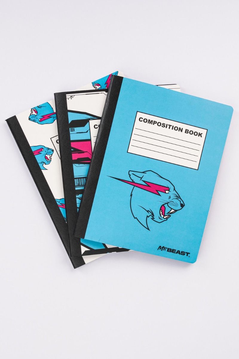 MrBeast Composition Books (3 pack)